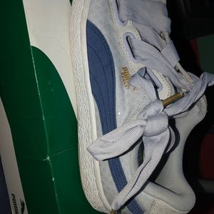 Puma basket heart denim